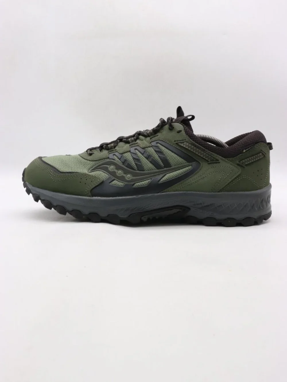 Saucony Grid Peak GTX Men's Size 13 Trail Running Shoes Green Black S70849-2